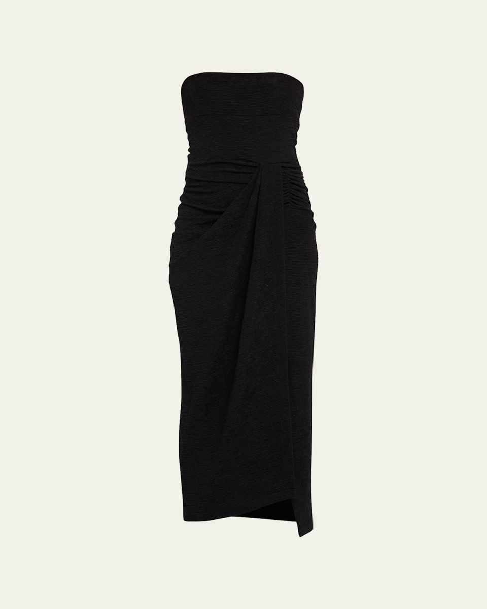 Isidara Gathered Strapless Maxi Dress
